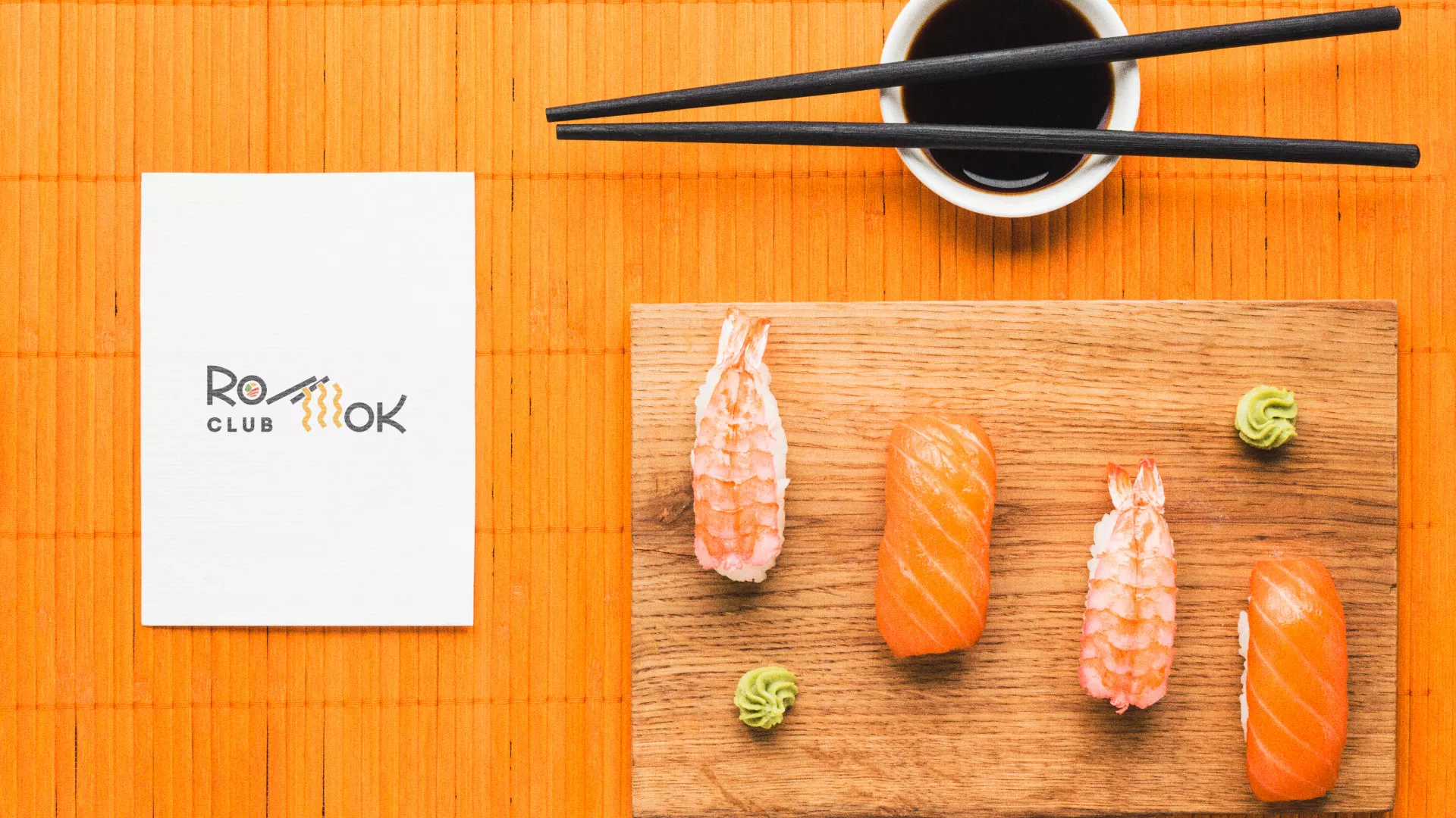 Создание логотипа суши-бара «Roll Wok Club» в Венёве